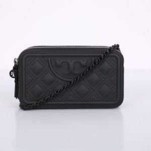 NWT Tory Burch Black Matte Mini Flemming